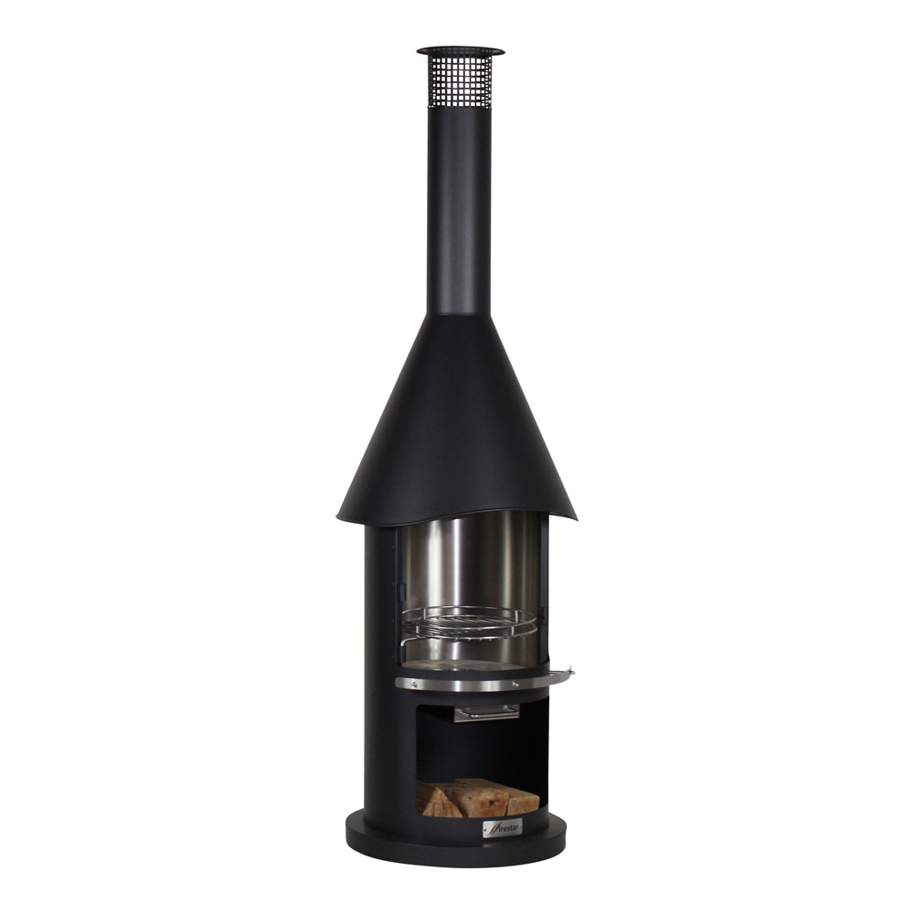 Firestar Terrassenkamin, Gartenkamin, Edelstahl, DN 550 "CLASSIC" Farbe